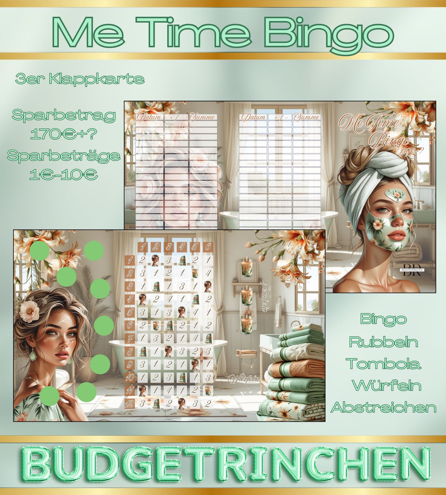Me Time Bingo 3er Klappkarte