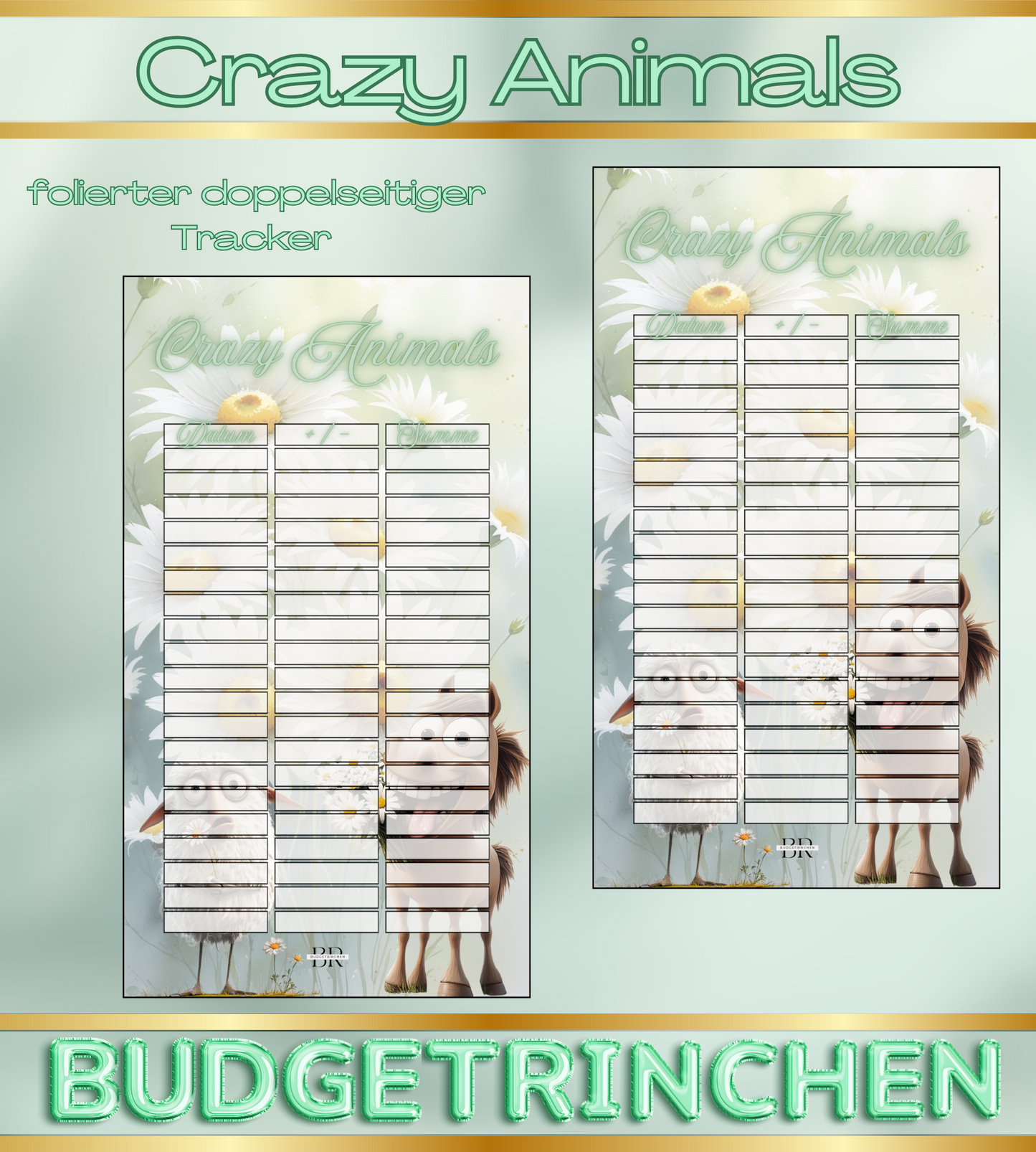 Crazy Animals - matt folierte Minijahres-Challenge inkl. Tracker