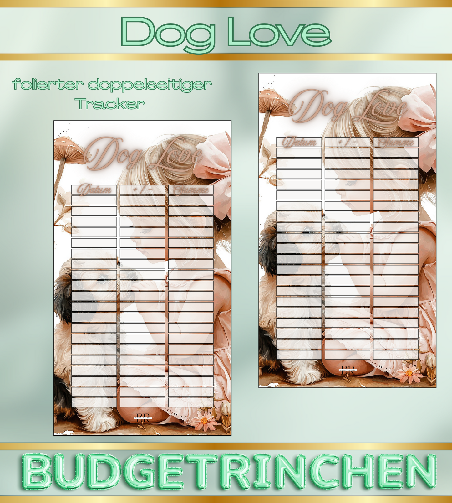 Dog Love- matt folierte Minijahres-Challenge inkl. Tracker