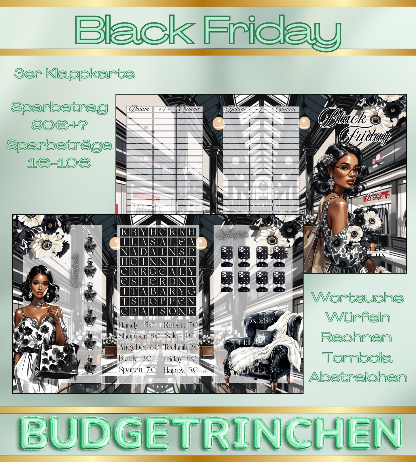 Black Friday 3er Klappkarte