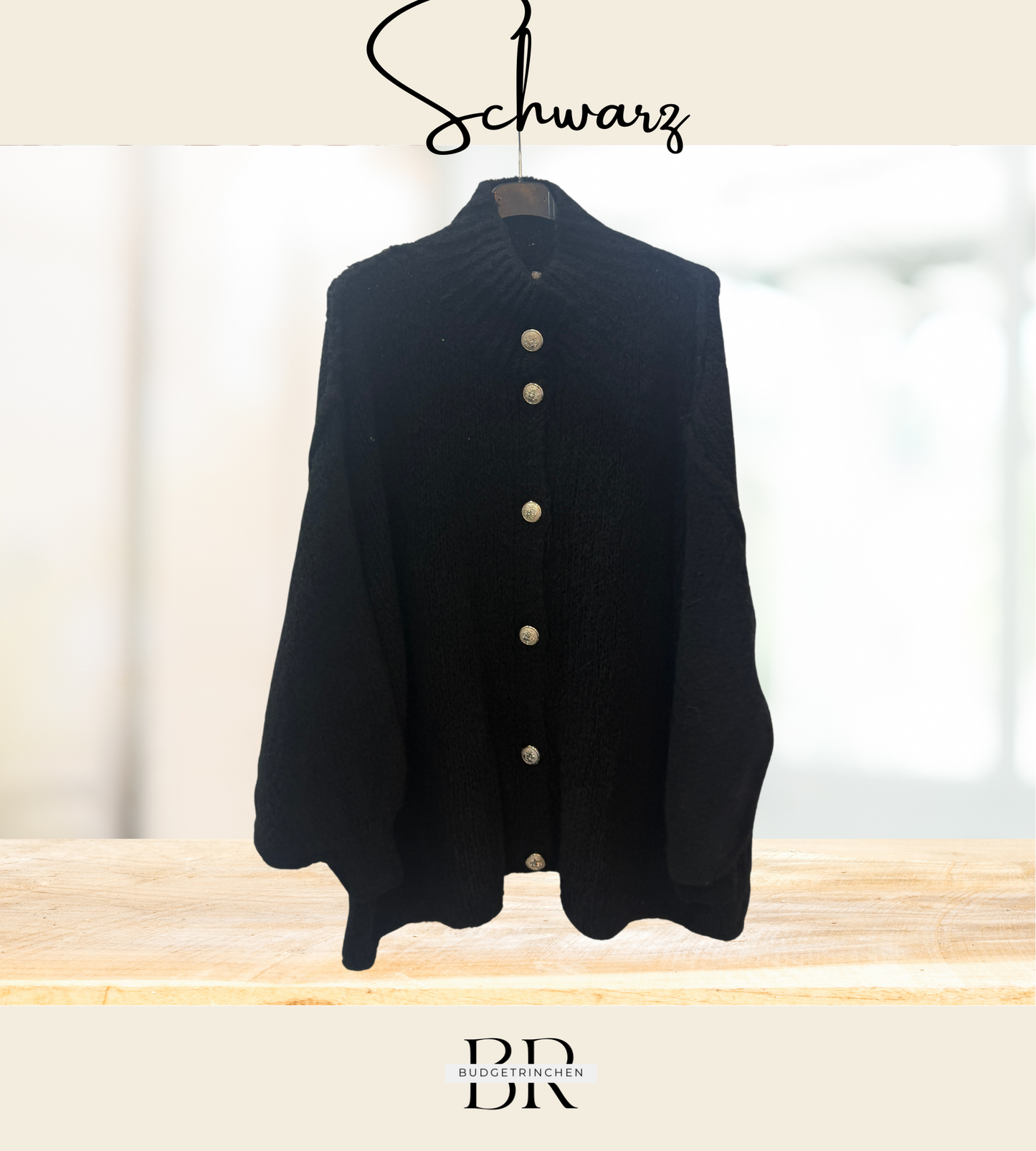 kuschelige oversized Strickjacke Knöpfe XS-XL (Einheitsgröße)