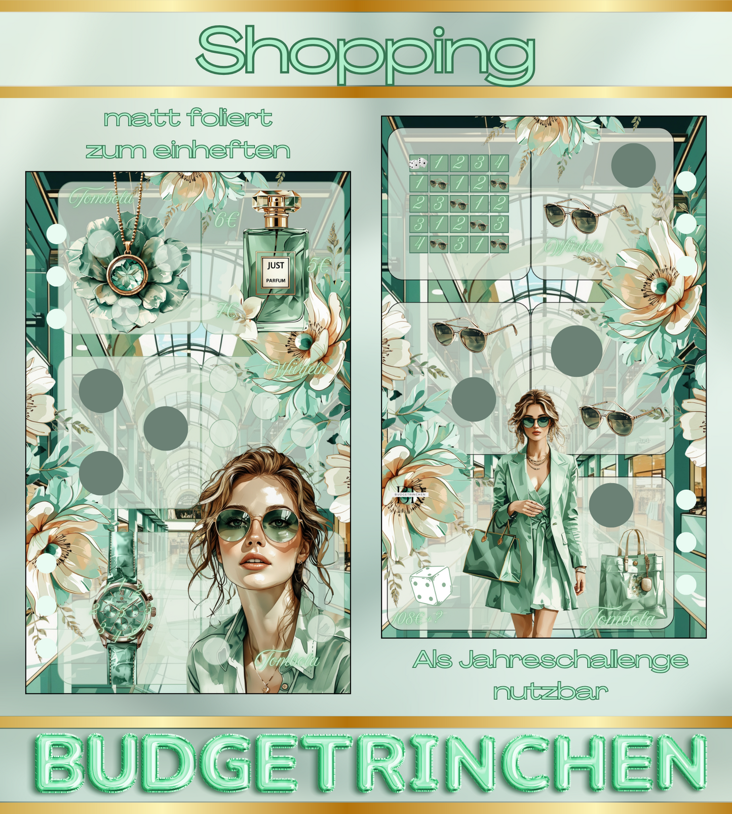 Shopping Challenge zum einheften - matt foliert