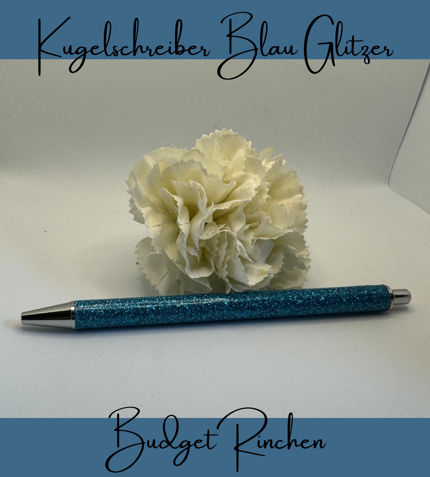 Kugelschreiber Glitzer Blau