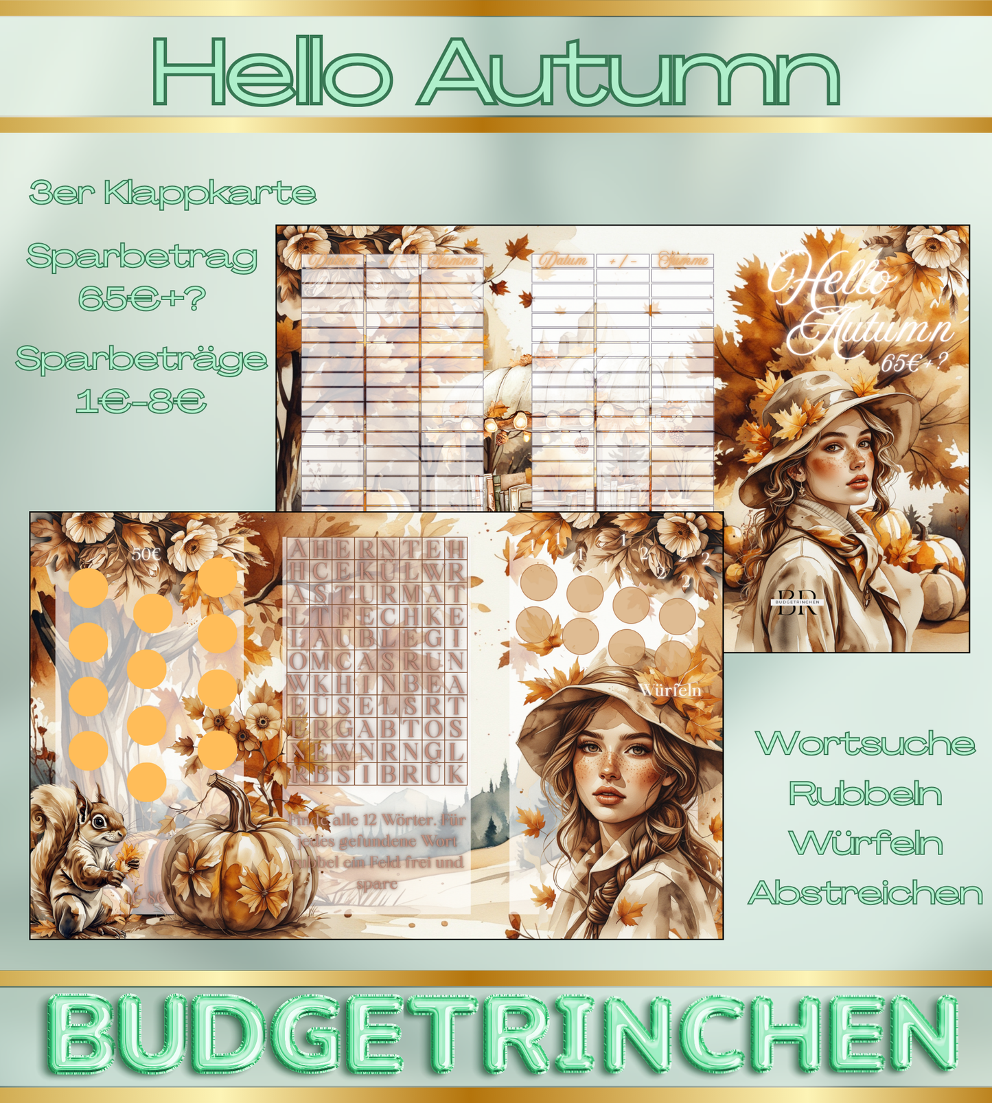 Jahreszeiten Klappkarten Bundle