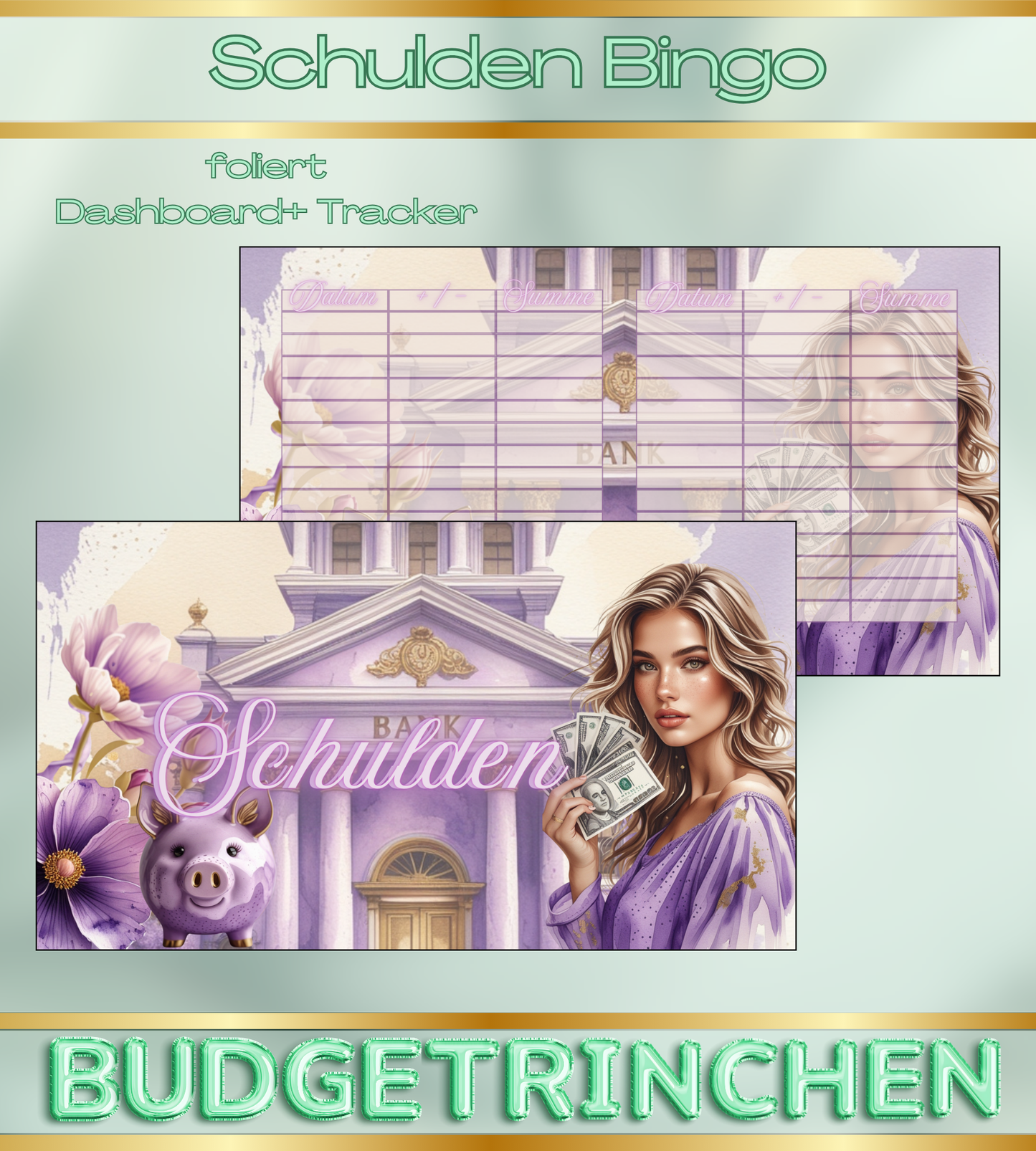 Schulden Bingo - matt foliert inkl. Tracker