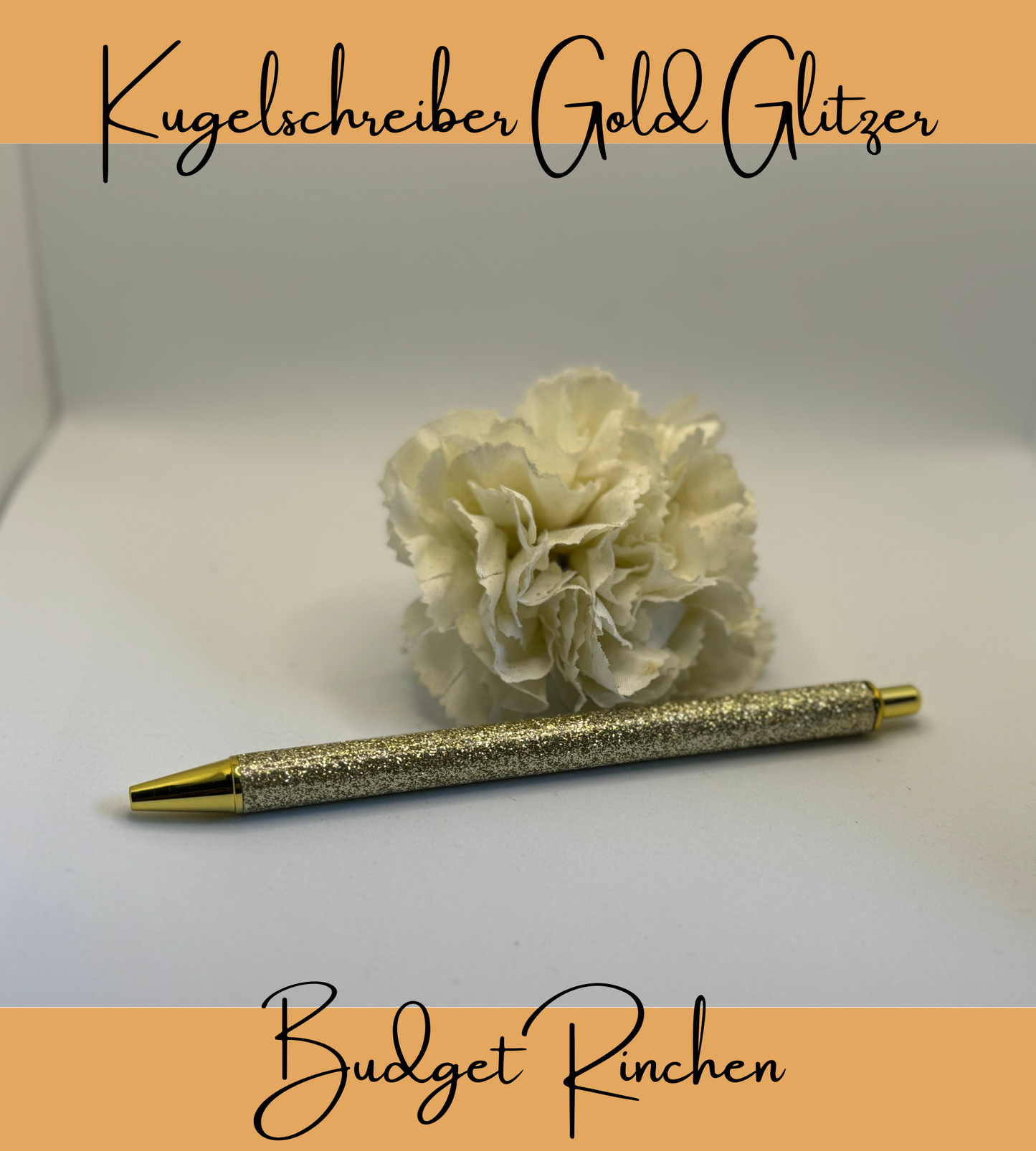 Kugelschreiber Glitzer Gold