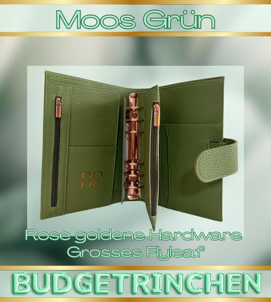 A6 Premium Deluxe Binder mit großem Zip Flyleaf & große Ringe