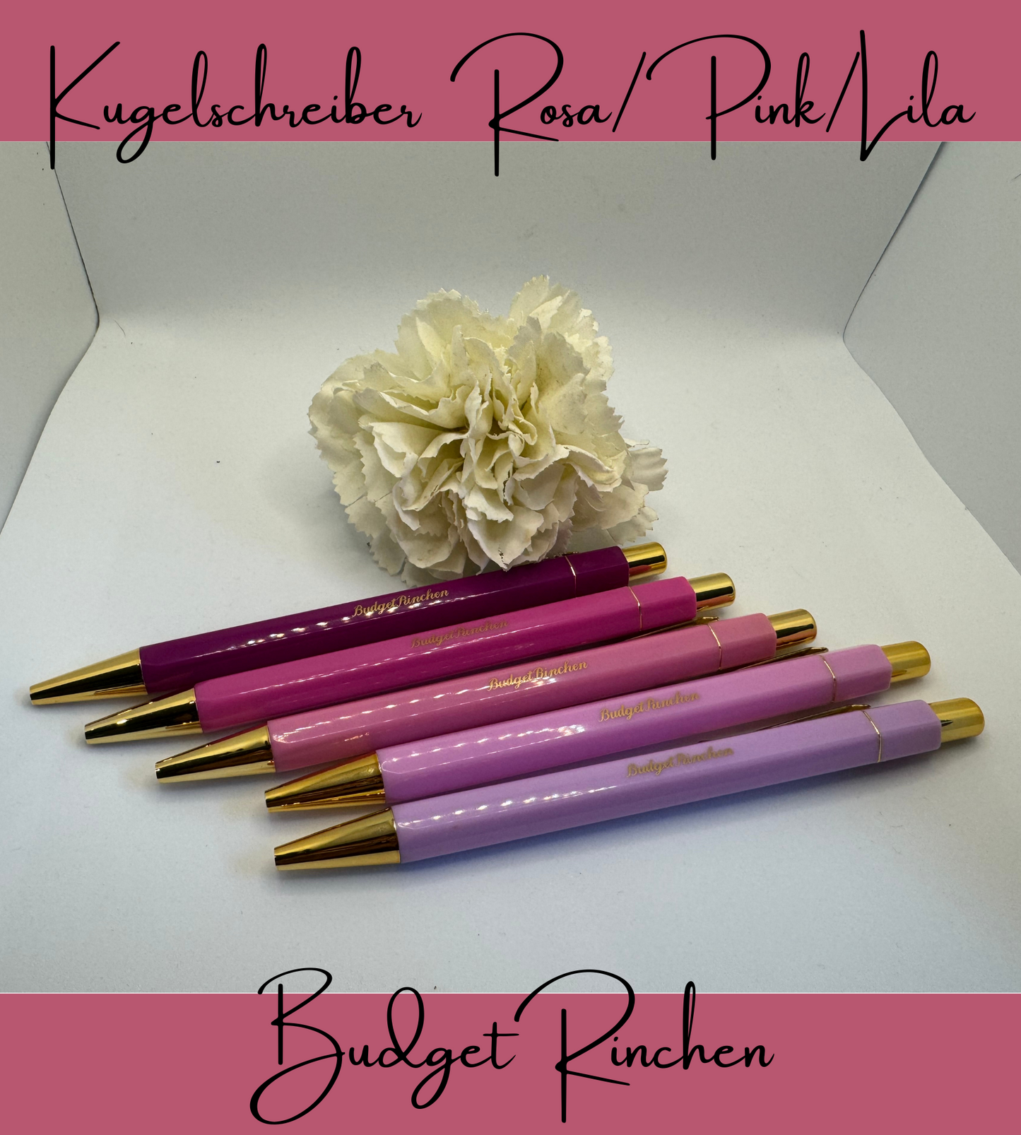 Kugelschreiber Lila/Pink/Rosa mit Logo