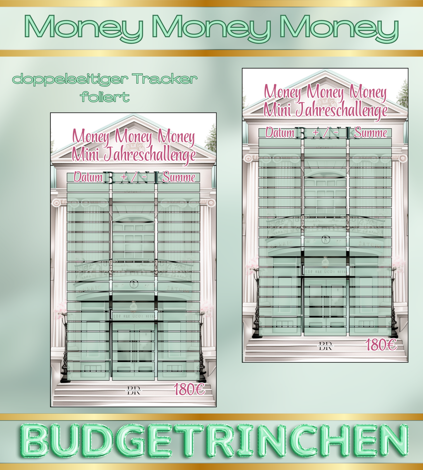 Notgroschen Money Money Money - folierte Mini Jahreschallenge inkl. Tracker