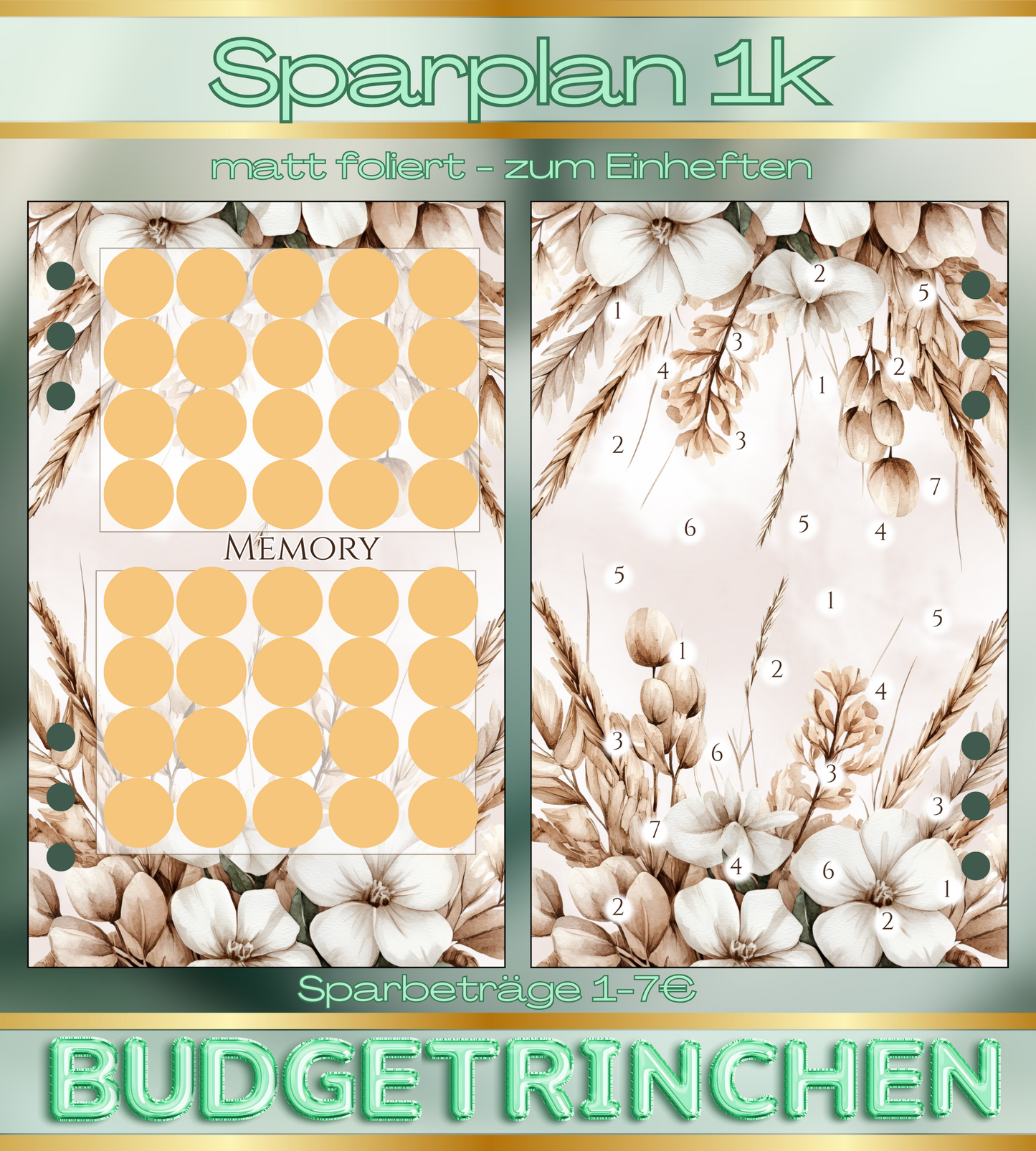 Pi mal Daumen Sparplan 1000€ - Spare was du willst