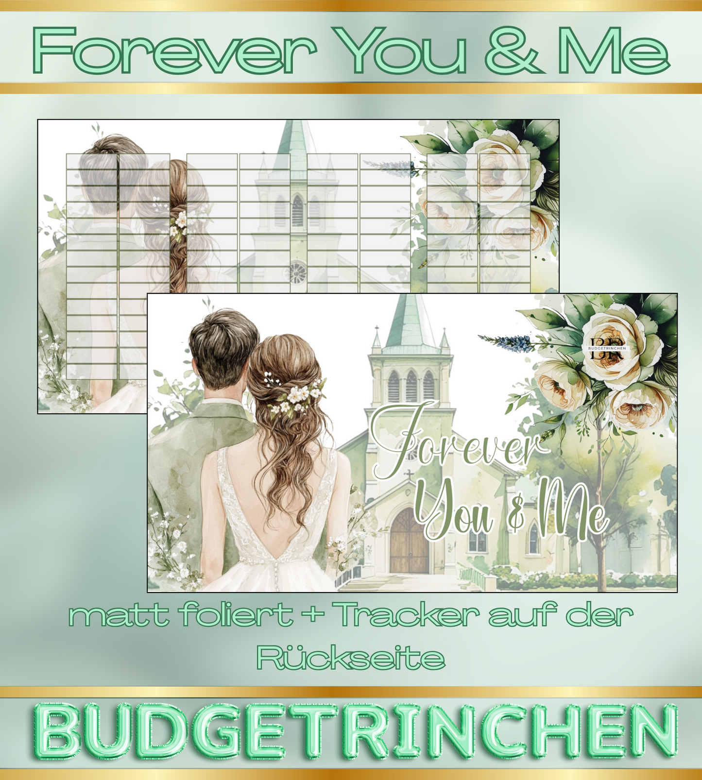Hochzeitsset Forever You & Me - folierte Challenges inkl. Tracker