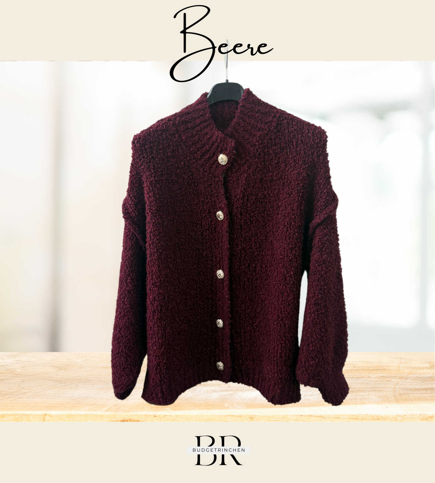 kuschelige Strickjacke Knöpfe XS-L (Einheitsgröße)