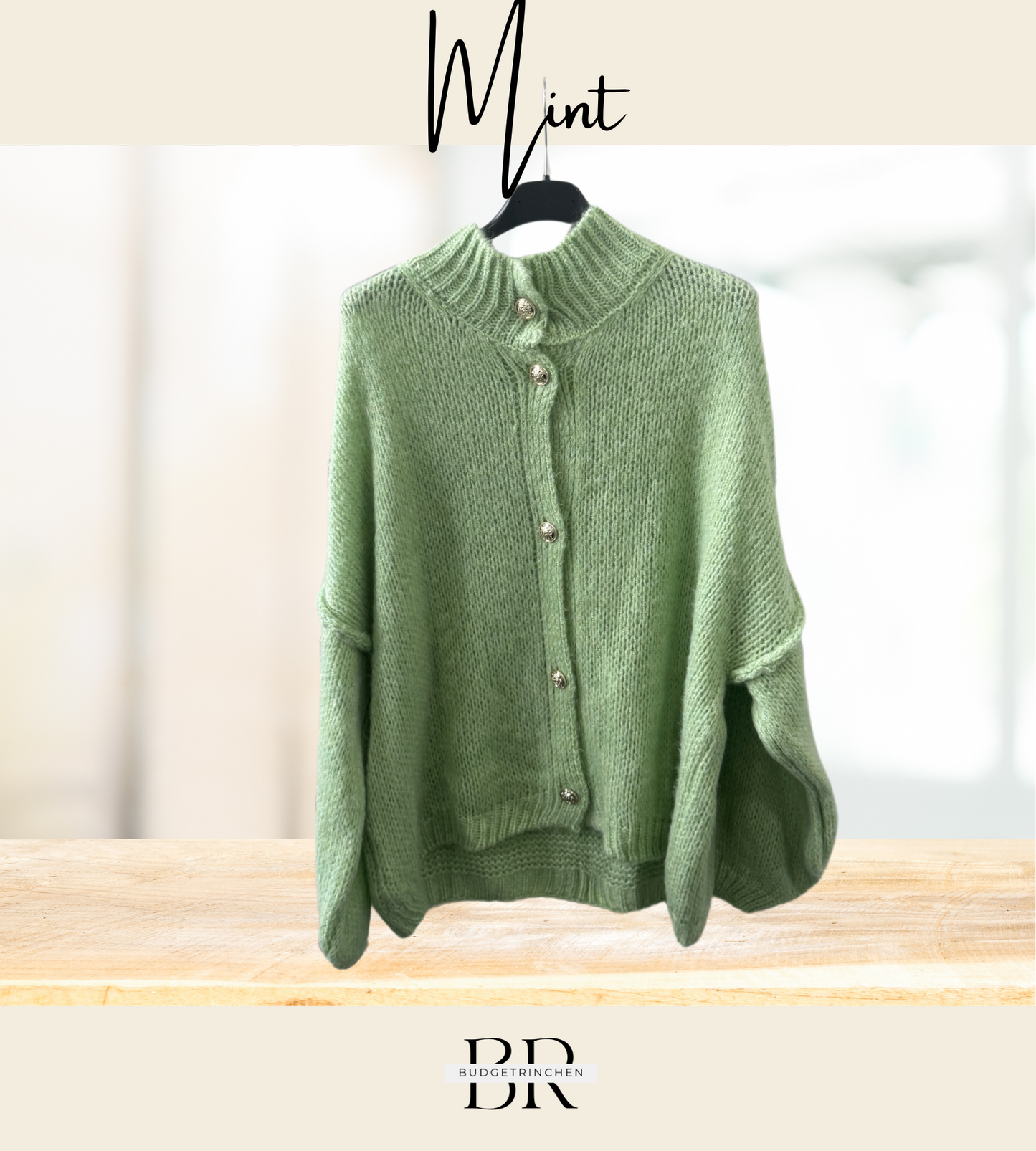 kuschelige Strickjacke Knöpfe XS-L (Einheitsgröße)