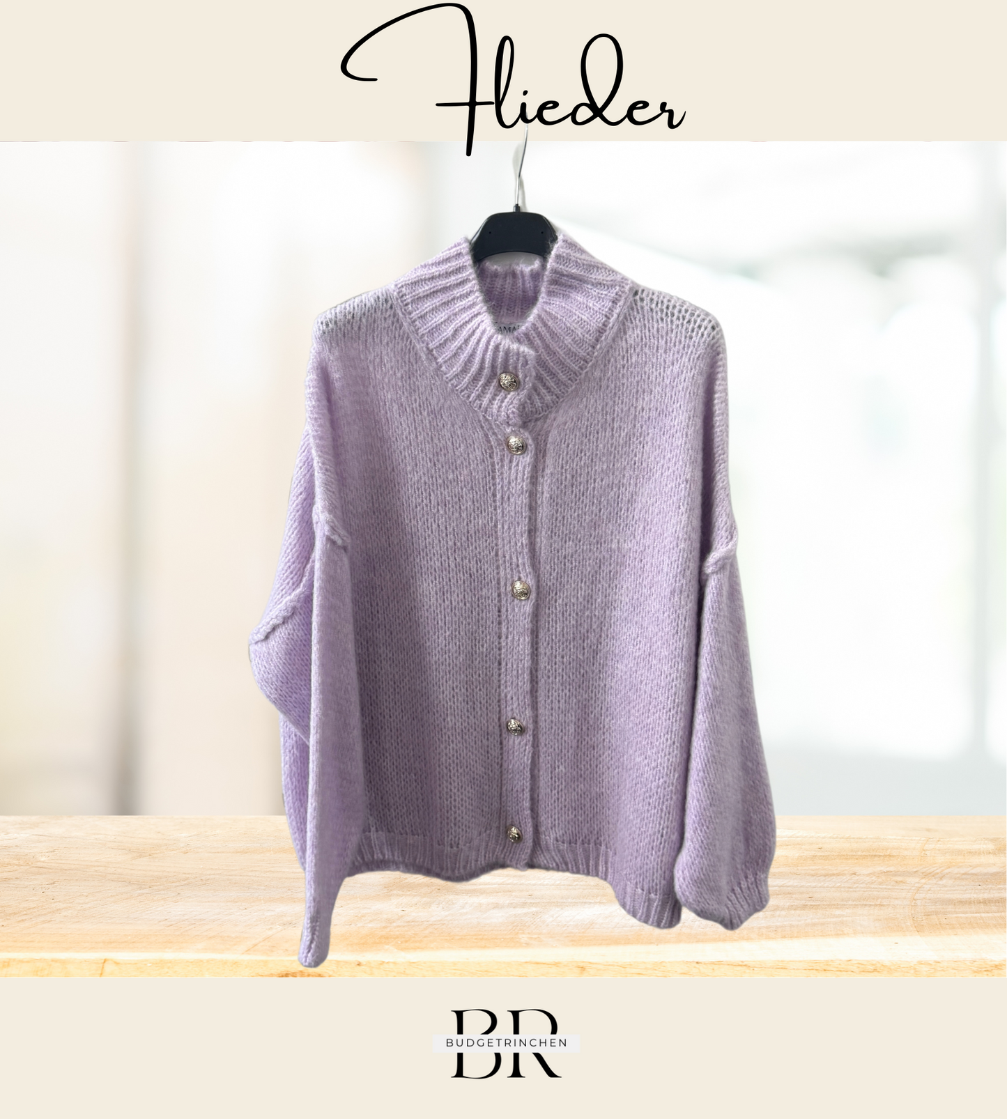 kuschelige Strickjacke Knöpfe XS-L (Einheitsgröße)
