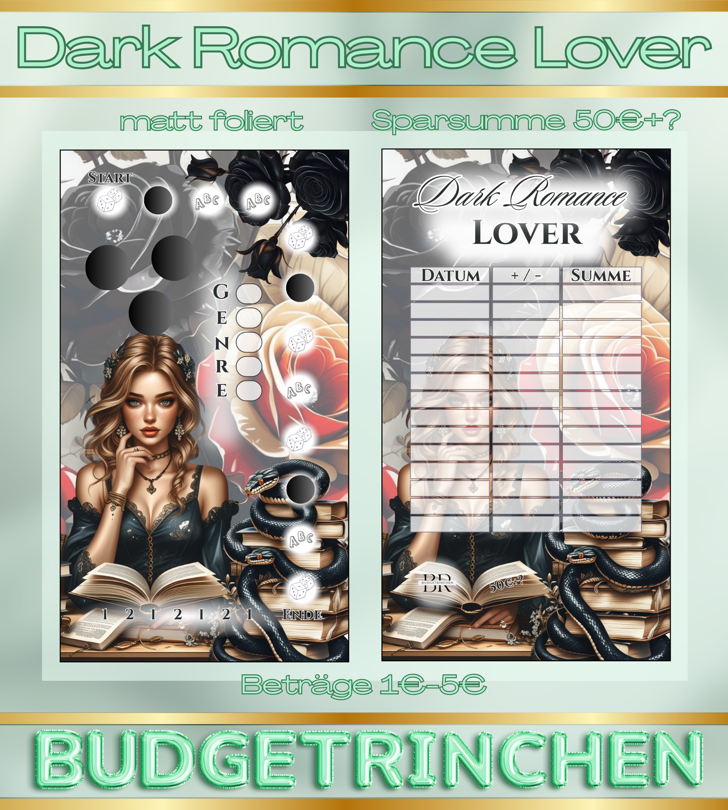 Dark Romance Kombichallenge Bücher- matt foliert