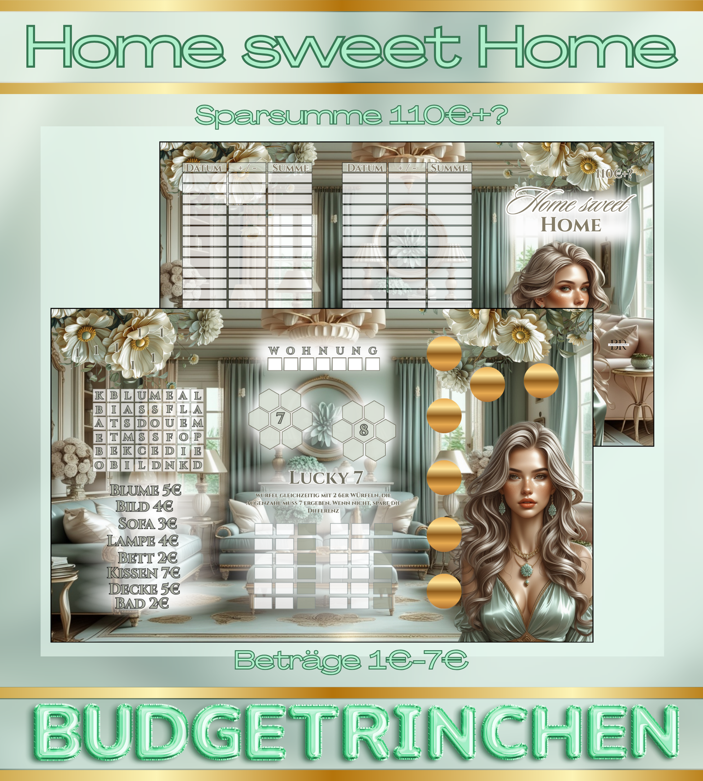 Home sweet Home 3er Klappkarte Wohnung