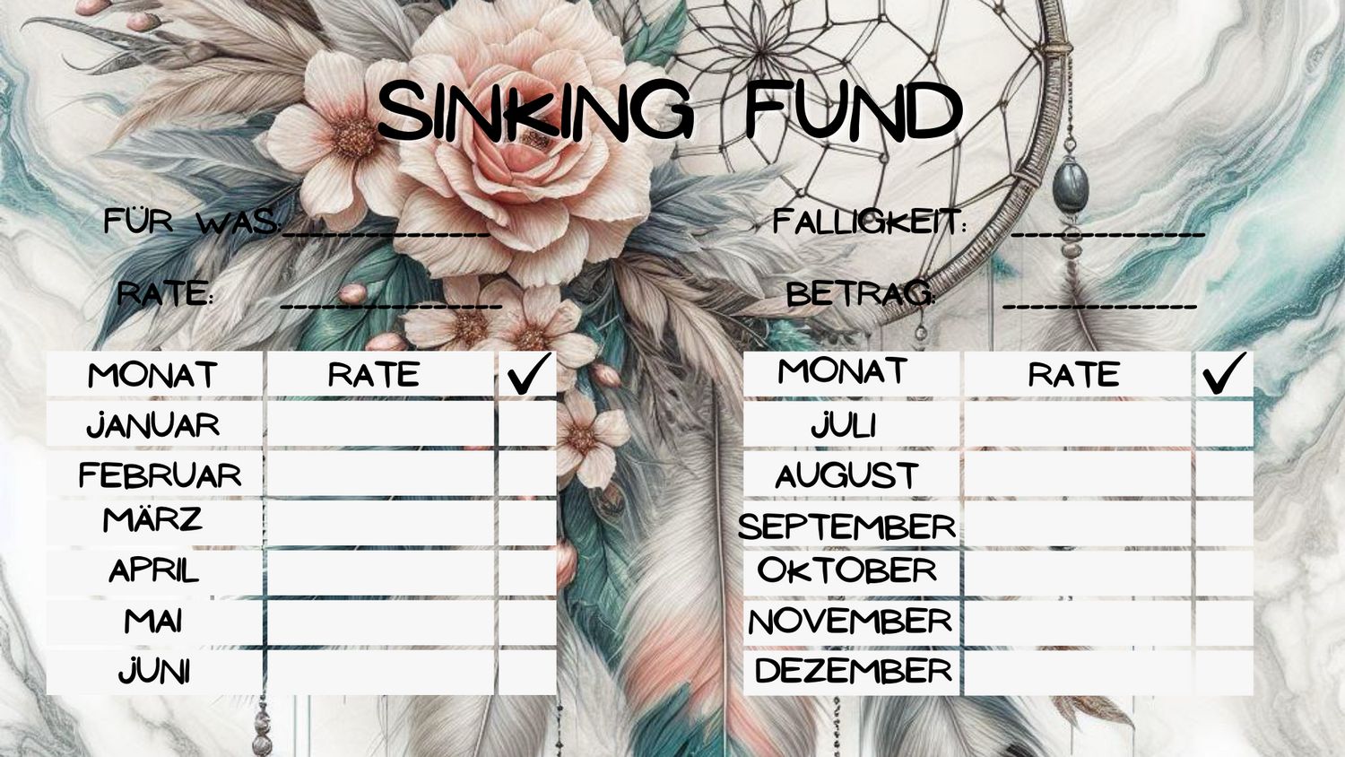 Sinking Funds / Budget Tracker