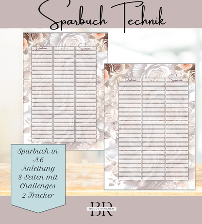 Sparbuch Technik- 7 Challenges inkl. Tracker