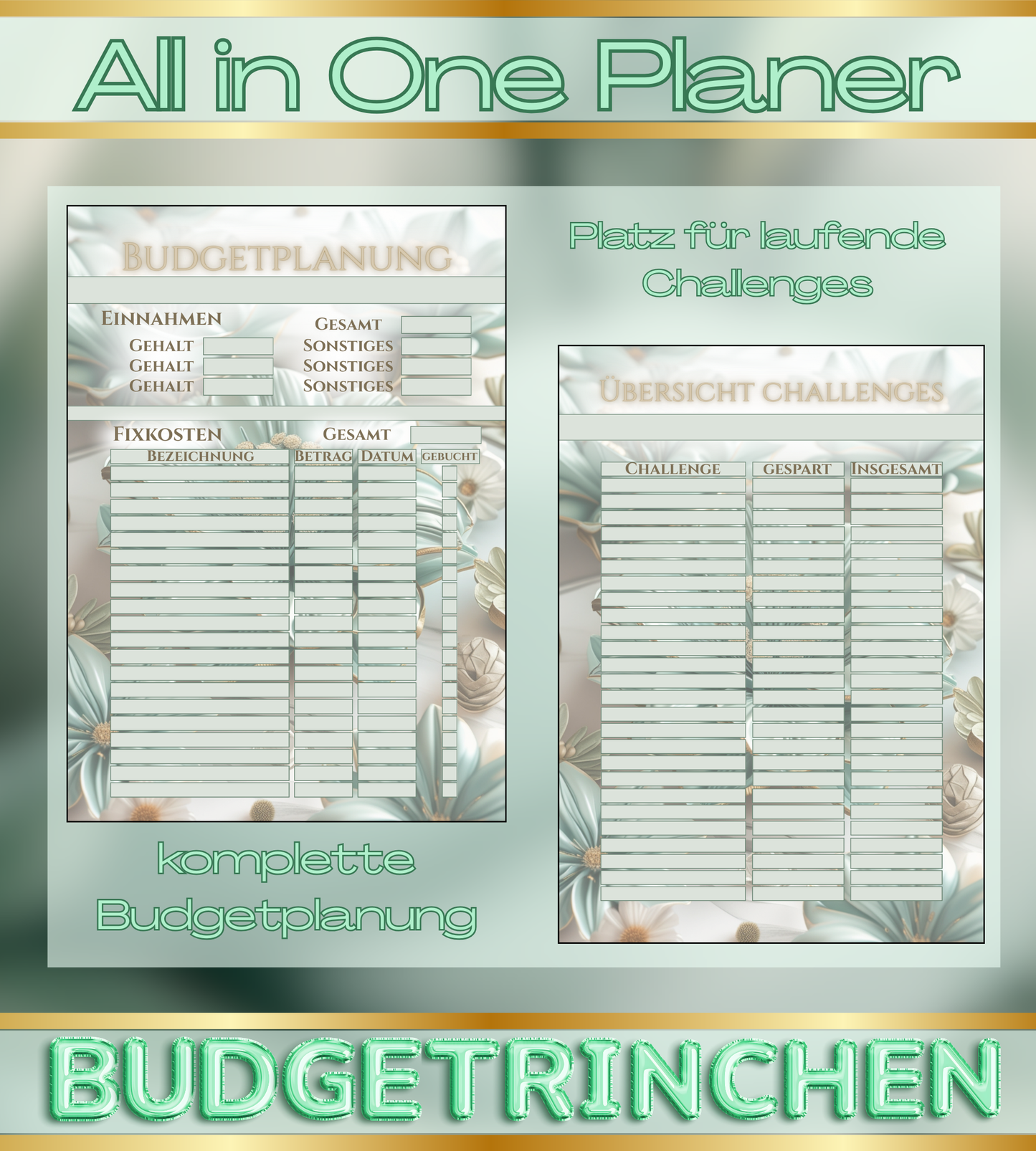 All in One Budgetplaner -  undatiert