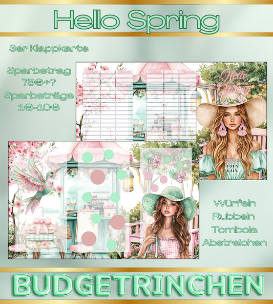 Hello Spring 3er Klappkarte