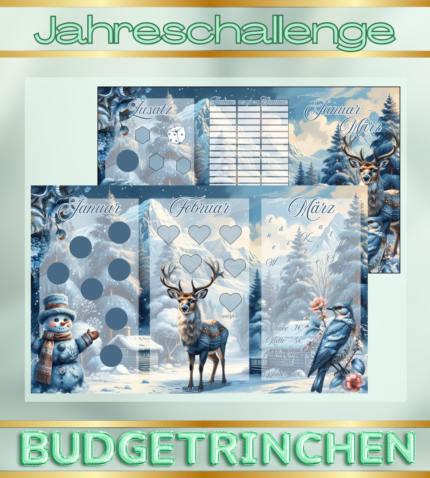 Jahreschallenge Bundle inkl. Trennblatt