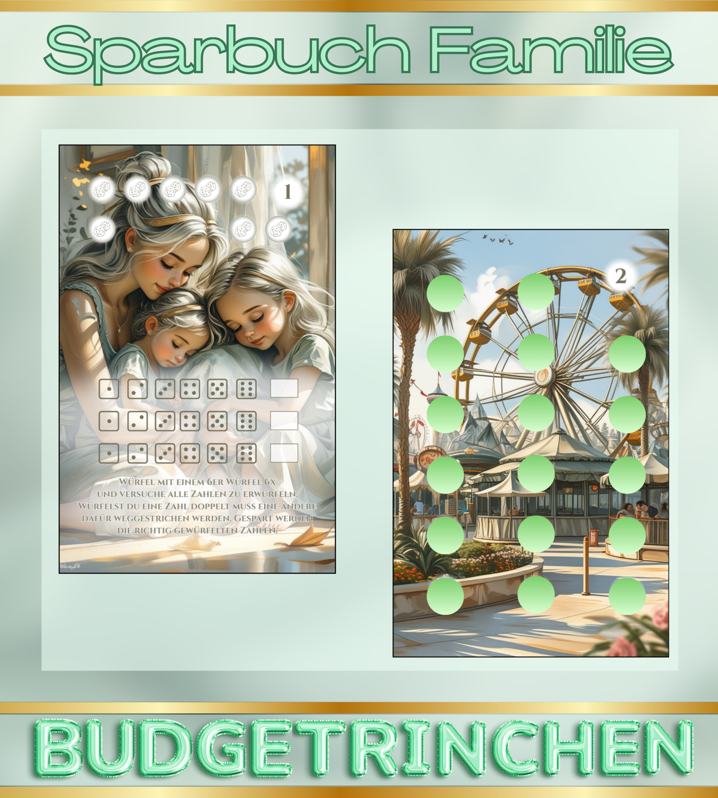 Sparbuch Familie & Freizeit - 8 Challenges inkl. Tracker