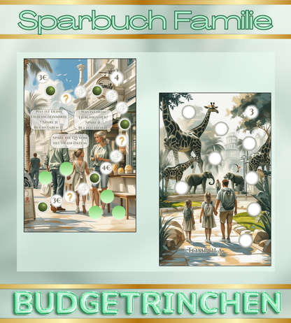 Sparbuch Familie & Freizeit - 8 Challenges inkl. Tracker
