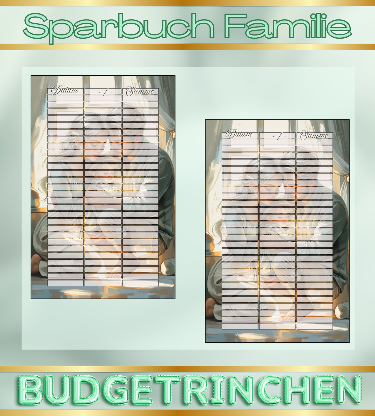 Sparbuch Familie & Freizeit - 8 Challenges inkl. Tracker