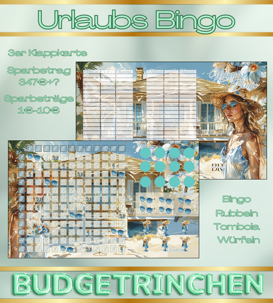 Urlaubs Bingo 3er Klappkarte