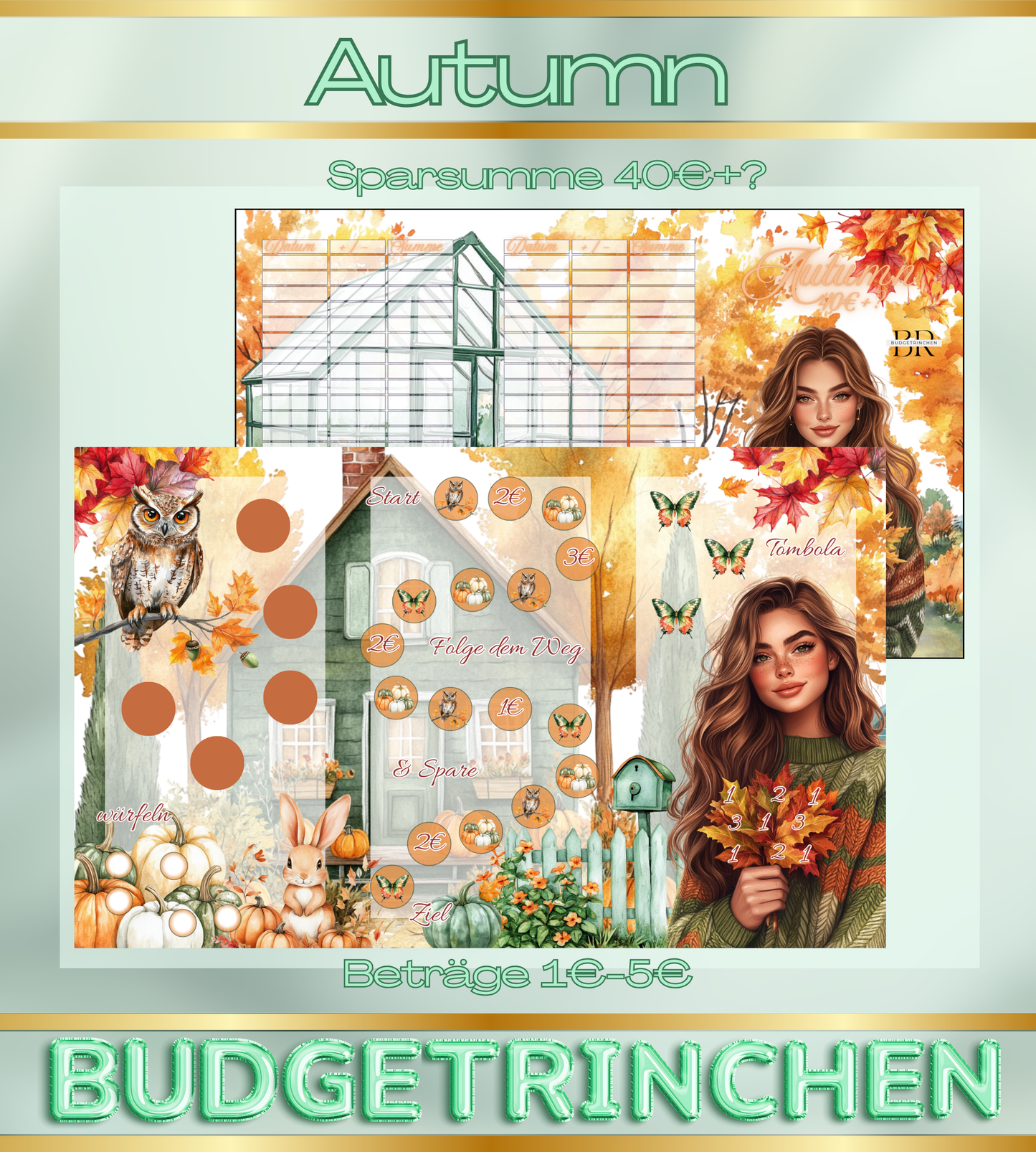 BUNDLE Jahreszeiten 3er Klappkarten - Spring - Winter