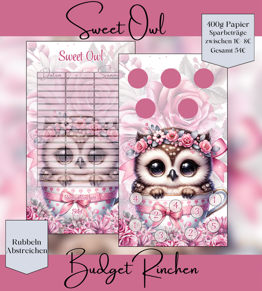 Sweet Owl Rubbel -und Abstreich Challenge