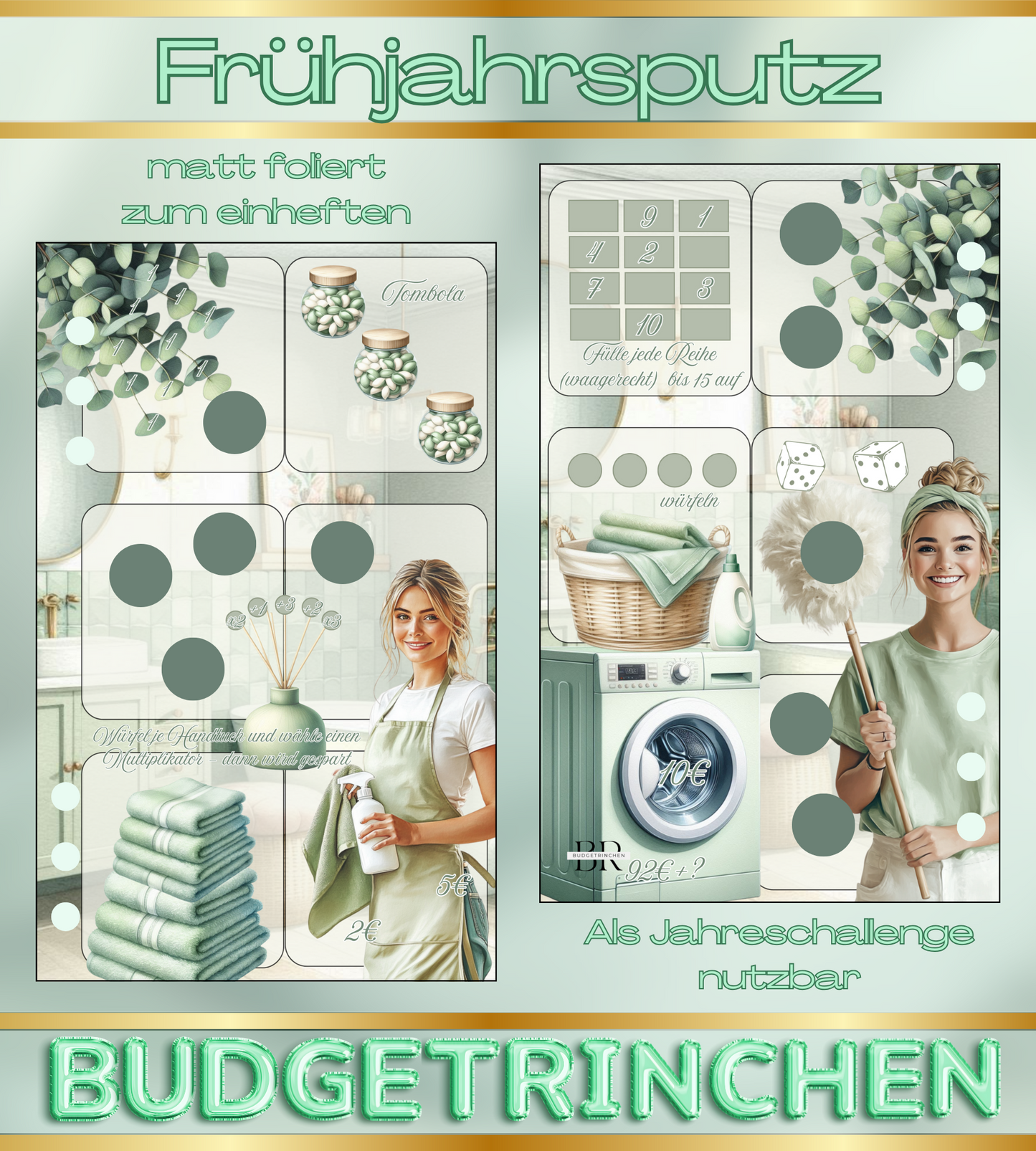 Frühjahrsputz Challenge zum einheften - matt foliert