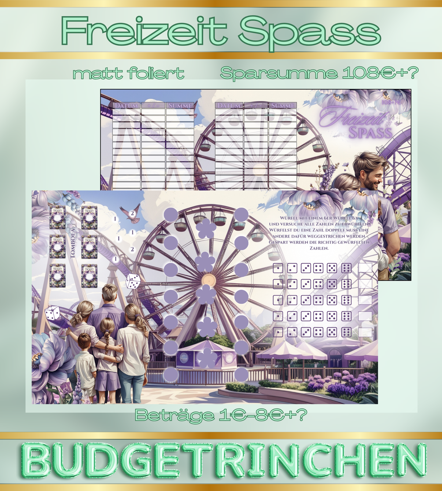 Freizeit Spaß 3er Klappkarte