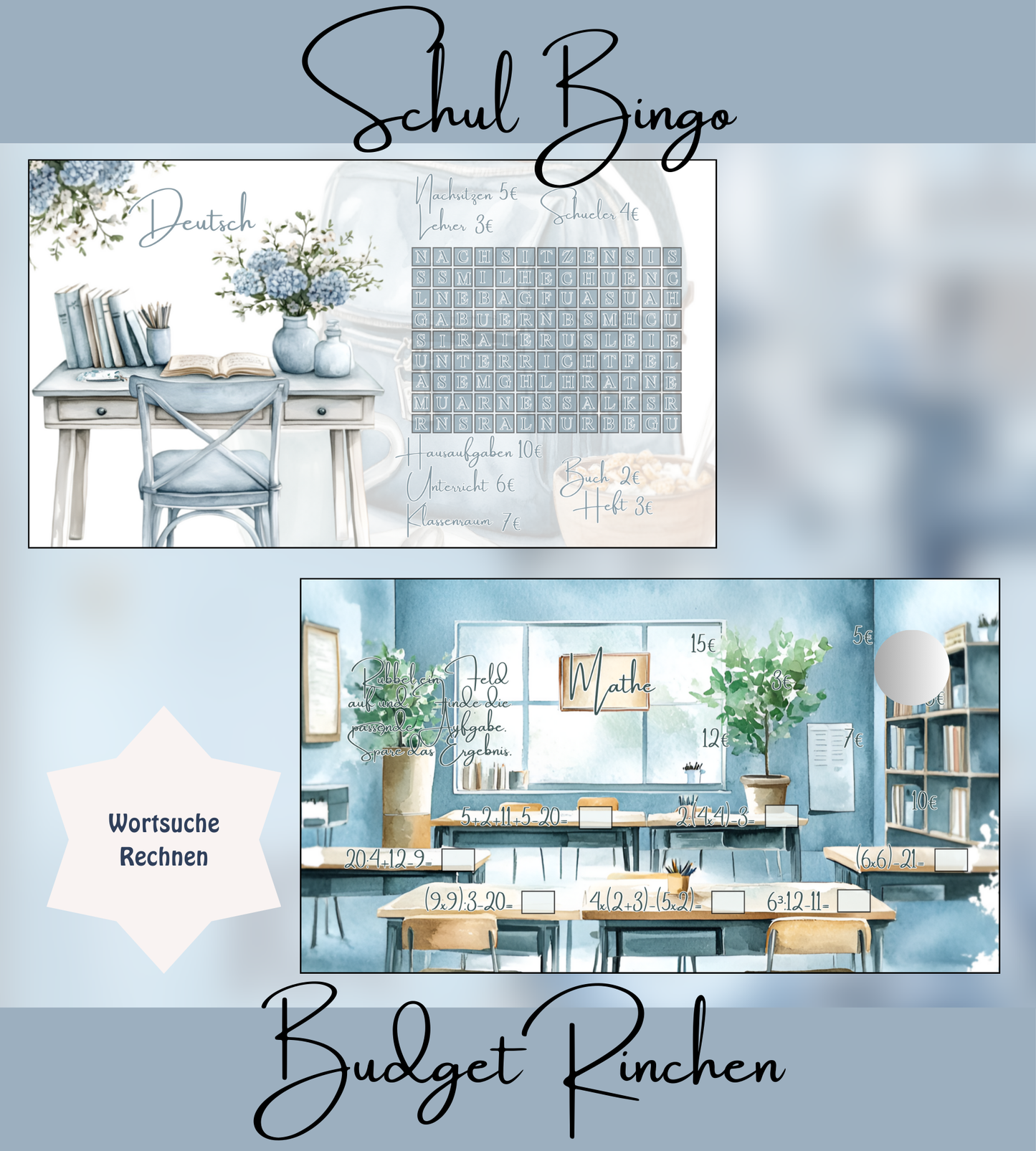 Schulbingo Stundenplan Challenge Bundle