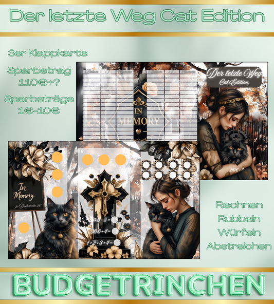 Der letzte Weg Cat Edition 3er Klappkarte - Beerdigung