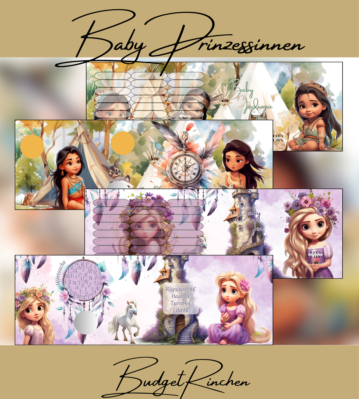 Baby Prinzessinnen Jahreschallenge /Set