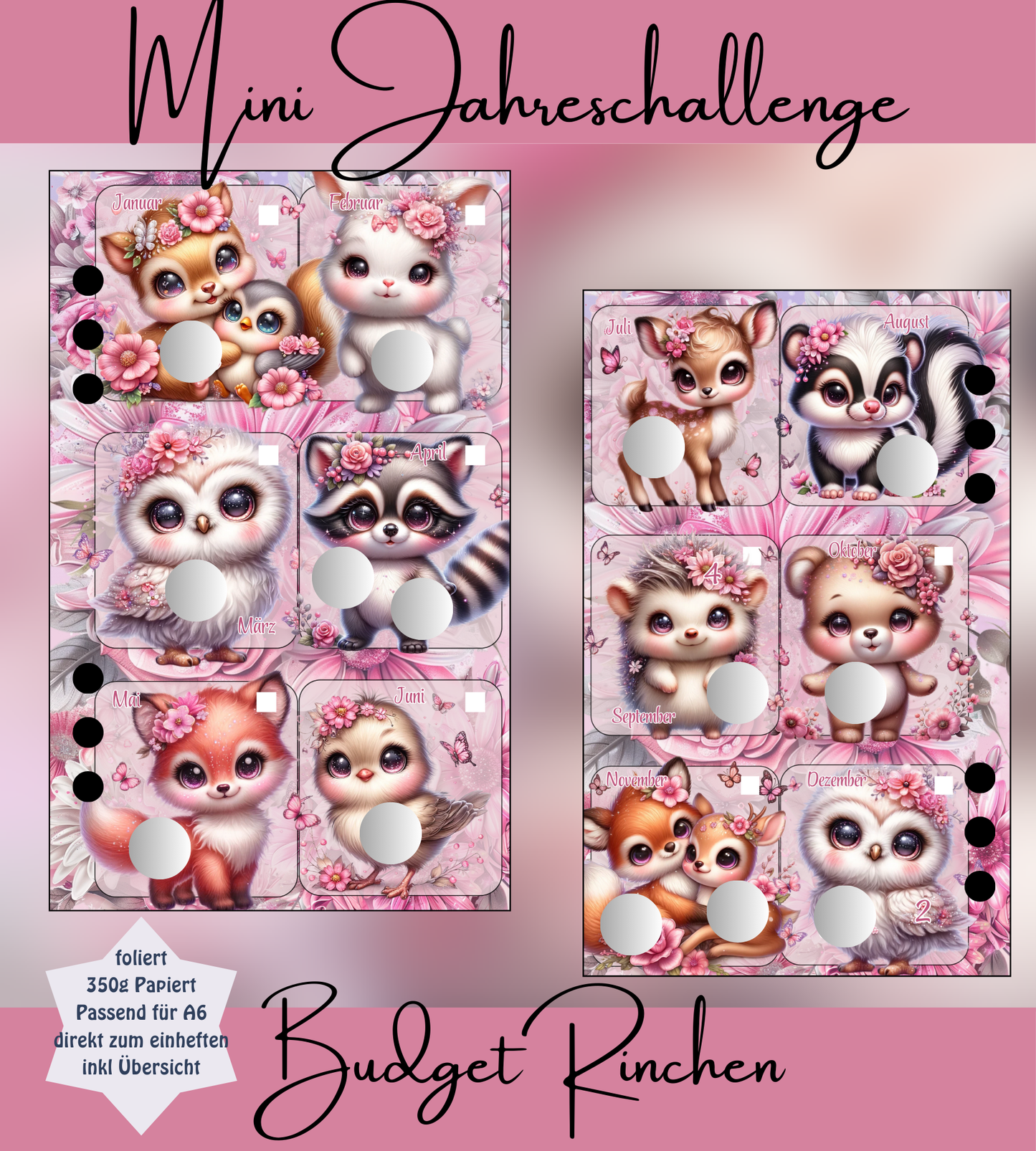 Mini Jahreschallenge Sweet Animals