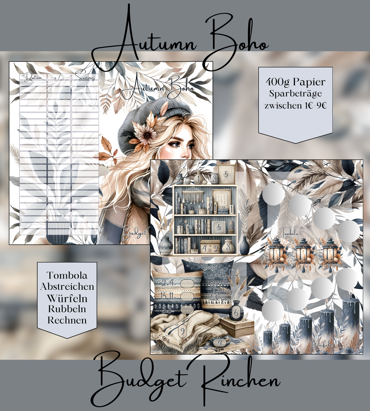 Autumn Boho 2er Klappkarte