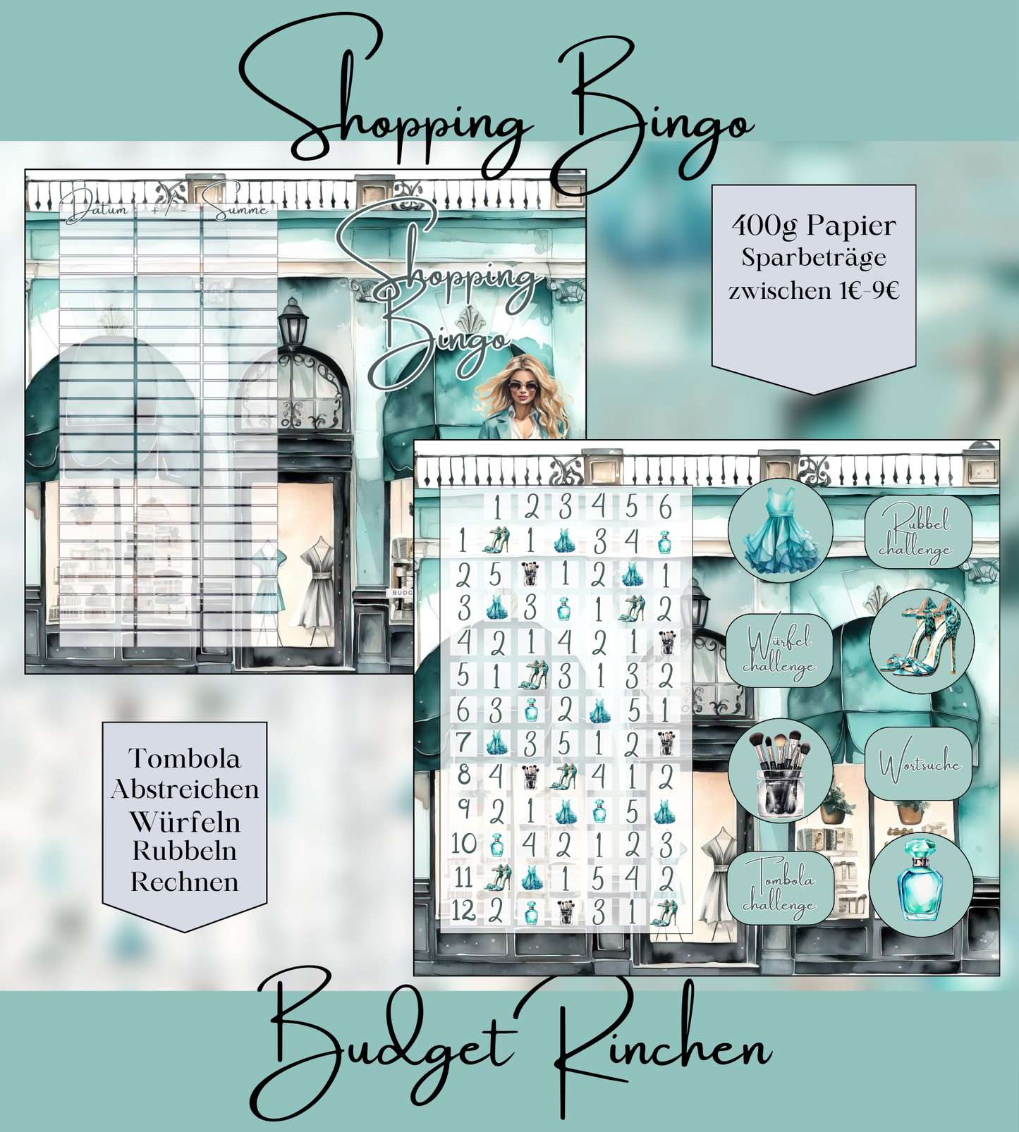 Shopping Bingo Bundle 2er Klappkarte+Challenges
