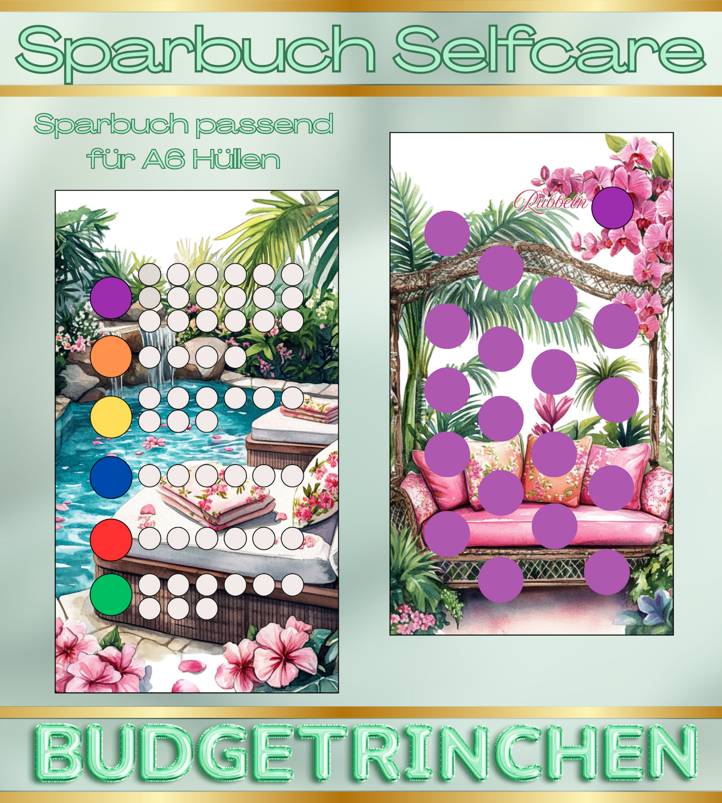 Sparbuch Selfcare- 7 Challenges inkl. Tracker