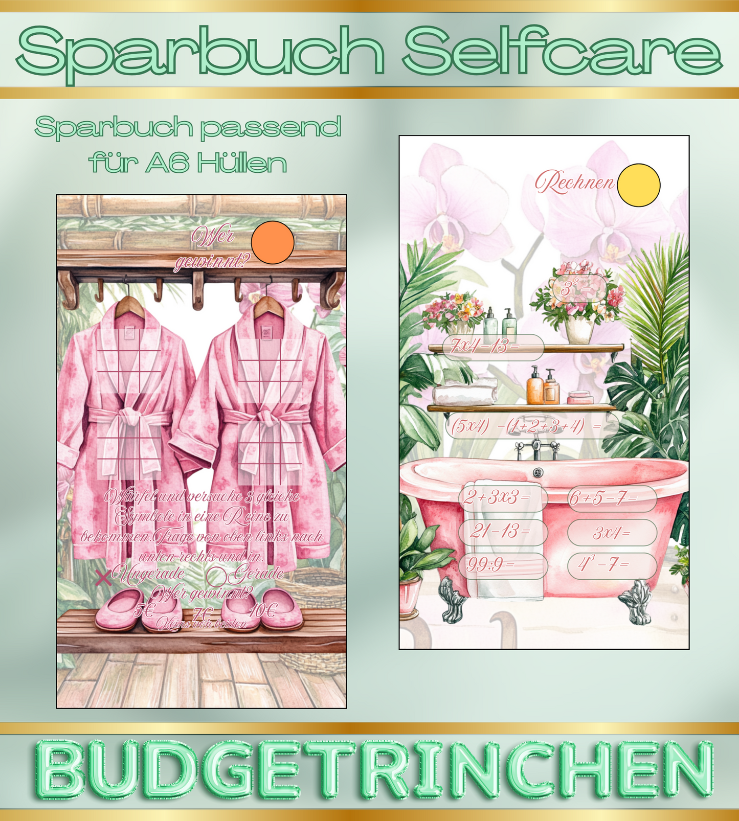 Sparbuch Selfcare- 7 Challenges inkl. Tracker