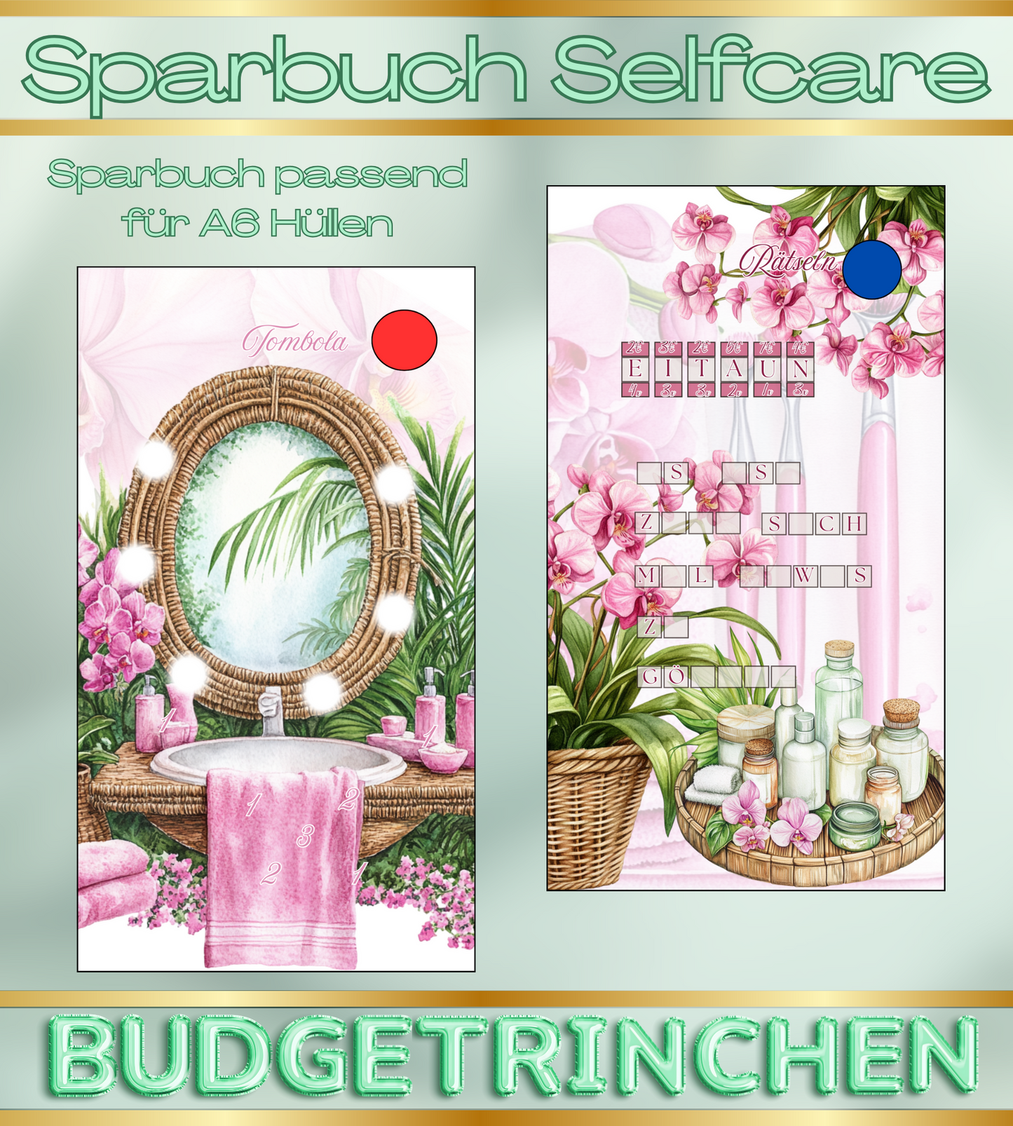 Sparbuch Selfcare- 7 Challenges inkl. Tracker