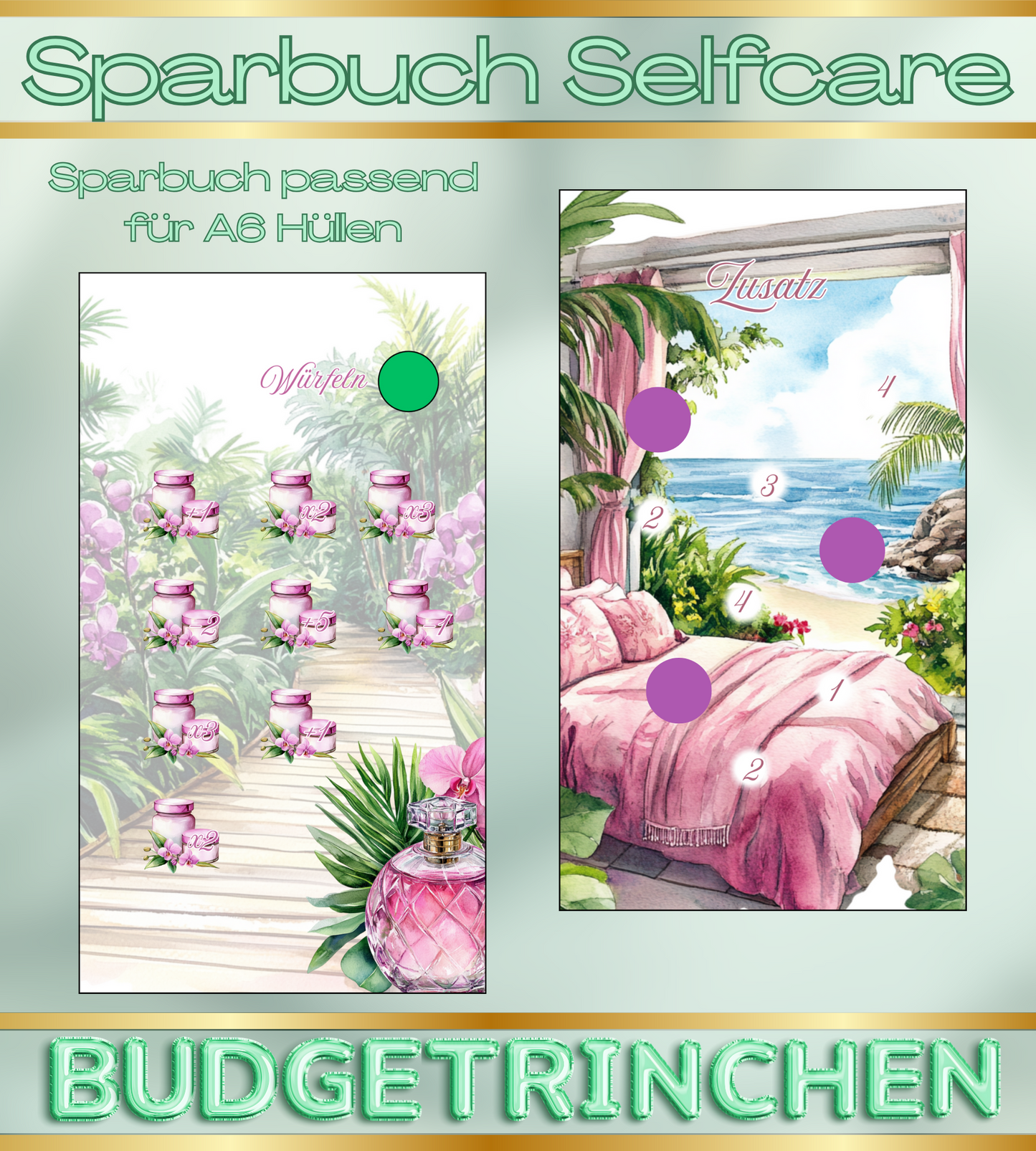 Sparbuch Selfcare- 7 Challenges inkl. Tracker