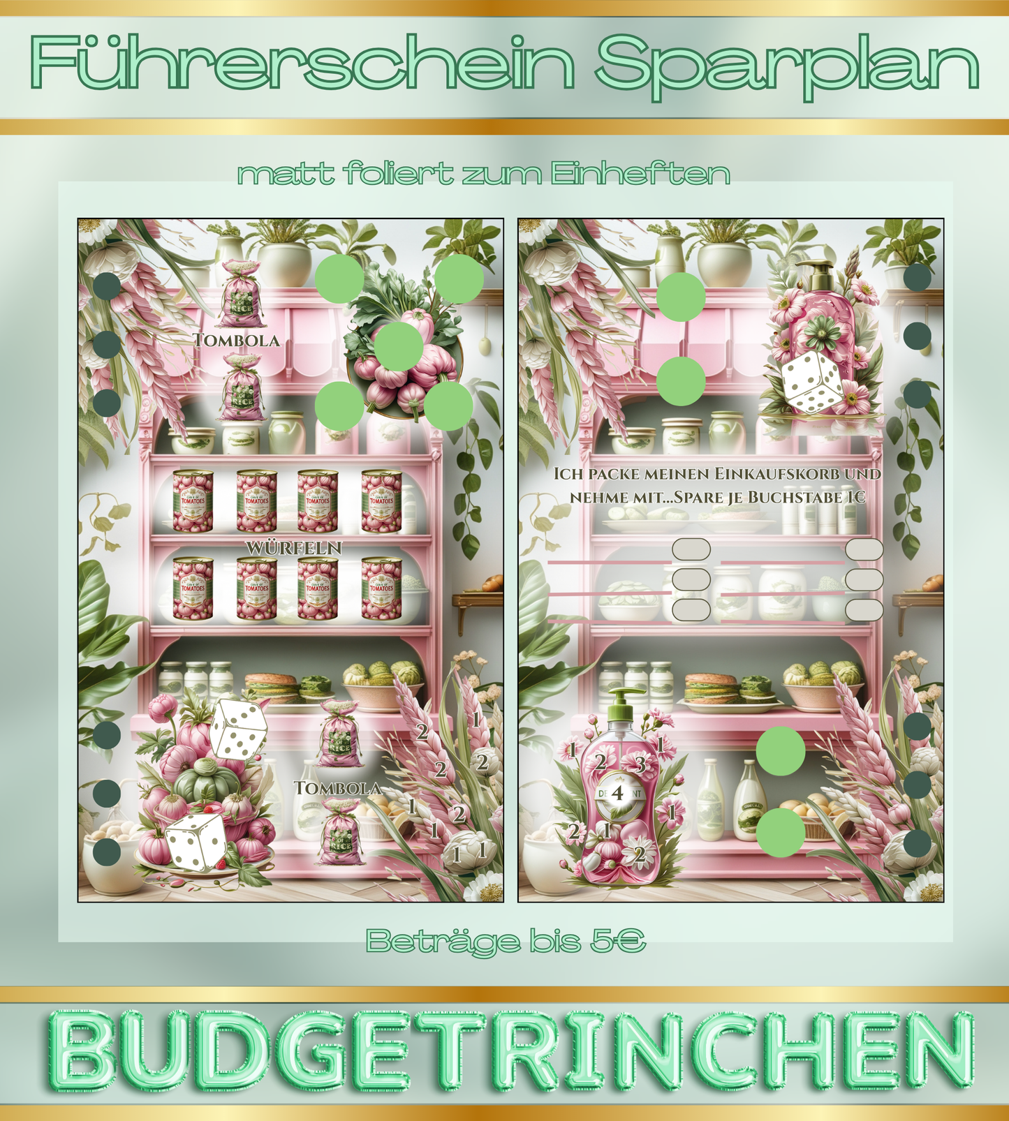 Meine Vorräte - matt folierte Challenge zum Einheften