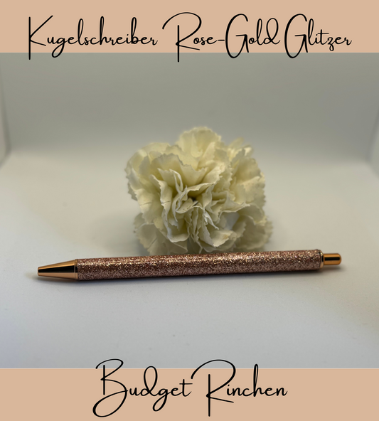Kugelschreiber Glitzer Rose-Gold