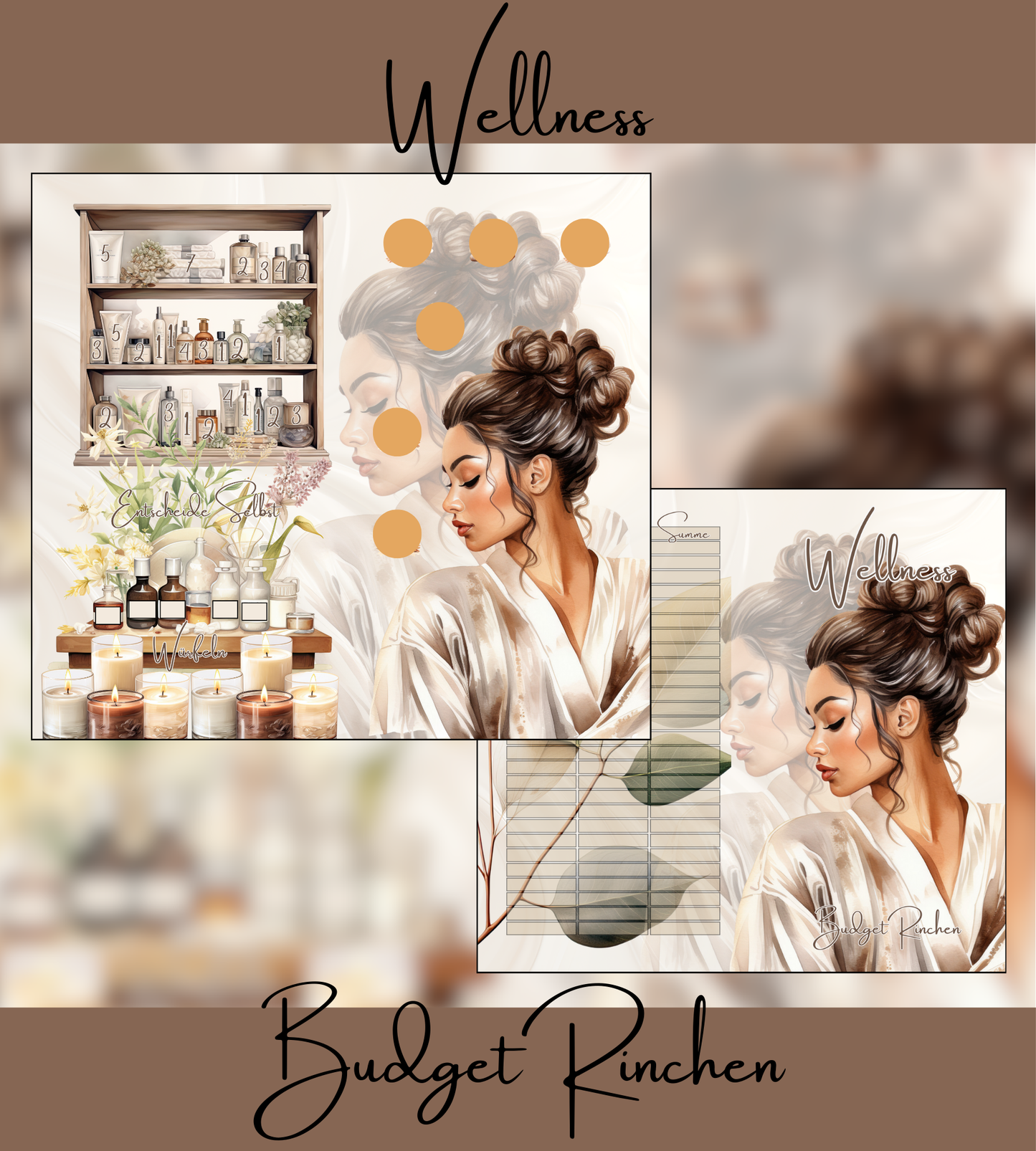 Wellness / Me Time 2er Klappkarte