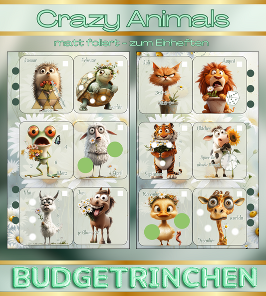 Crazy Animals - matt folierte Minijahres-Challenge inkl. Tracker