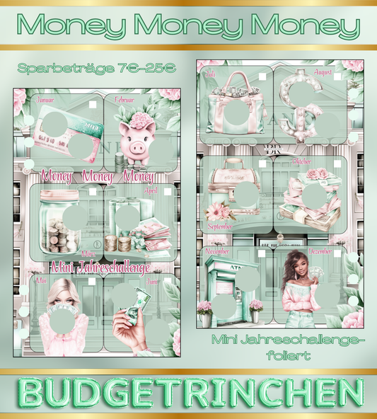 Notgroschen Money Money Money - folierte Mini Jahreschallenge inkl. Tracker