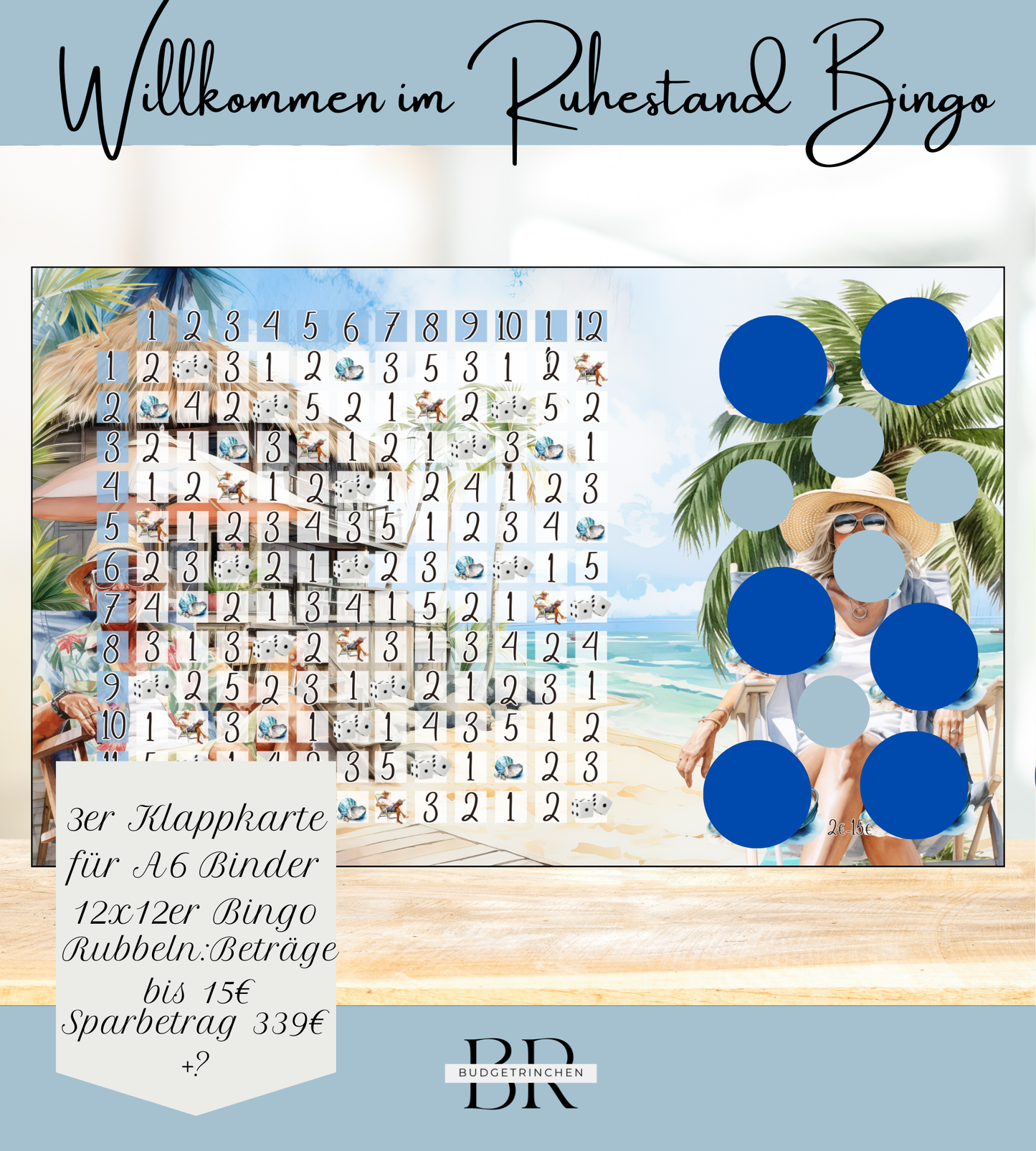Willkommen im Ruhestand Altersvorsorge Bingo 3er Klappkarte