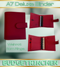 A7 Premium Deluxe Binder mit Zip Flyleaf & große Ringe